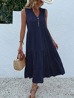 Load image into Gallery viewer, Casual Summer Midi Dress - Sleeveless
