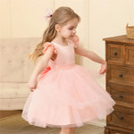 Load image into Gallery viewer, Flower Girl - Tulle Dress with Bow Great for weddings
