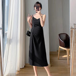 Load image into Gallery viewer, Summer  Maternity Cotton Dress with High Waist and V-Neck
