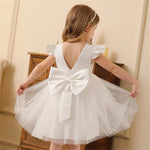 Load image into Gallery viewer, Flower Girl - Tulle Dress with Bow Great for weddings
