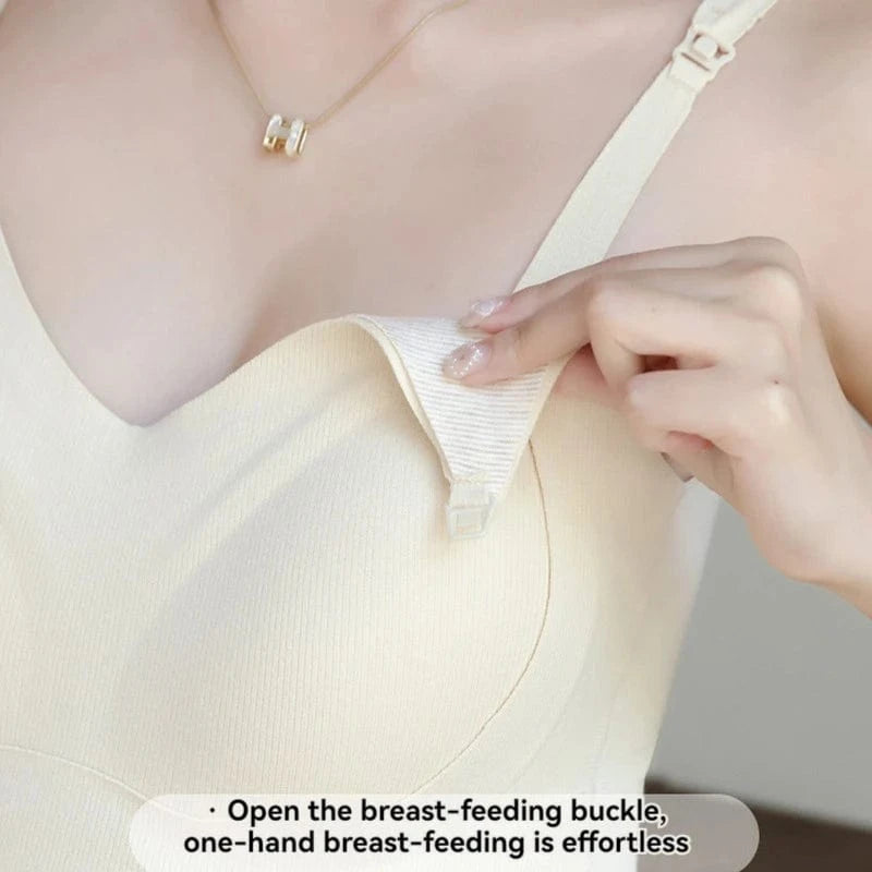 Woman Maternity Breastfeeding Camisole with Built in Bra