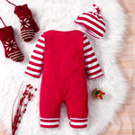 Load image into Gallery viewer, 0-18 Months - Baby Boys or Girls 1st Christmas Romper With Hat
