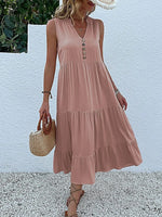 Load image into Gallery viewer, Casual Summer Midi Dress - Sleeveless
