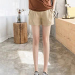 Load image into Gallery viewer, Summer Maternity Adjustable Thin Cotton Linen Shorts
