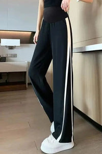 Maternity Track Pants with Wide Legs for Comfort