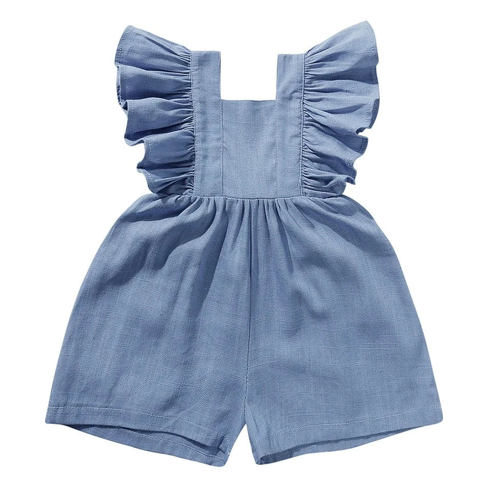 Baby Girl Rompers For Summer -  Jumpsuit with Adjustable Strap