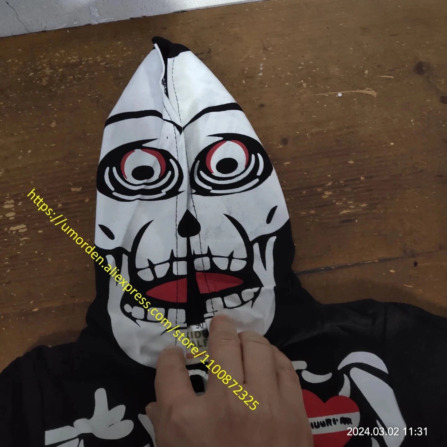 Baby Skeleton Costume Hoodie