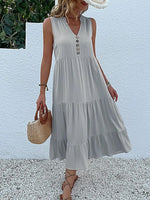 Load image into Gallery viewer, Casual Summer Midi Dress - Sleeveless
