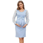 Load image into Gallery viewer, Casual Maternity Dresses with Detailed Long Sleeves
