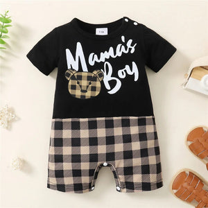 Baby Boy Bodysuit - Mama's Boy Print Romper