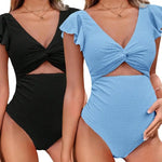Load image into Gallery viewer, Elegant Maternity Swimsuit - Comfortable Swimwear
