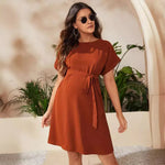 Load image into Gallery viewer, Casual and Comfortable Maternity Dress with a Tied Waist
