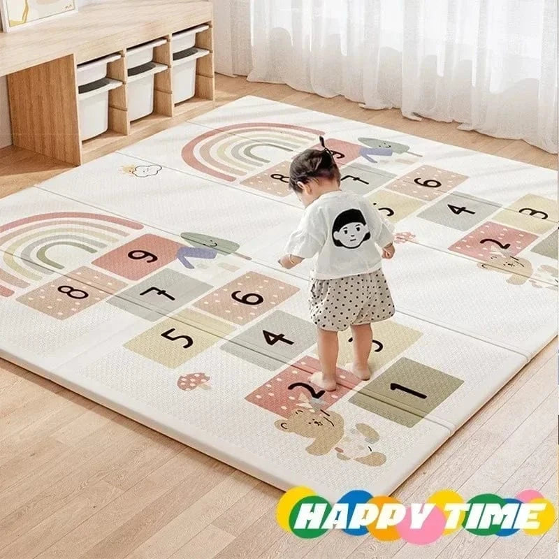 Baby Play Mat, Foldable & Waterproof, Reversible Foam Playmat