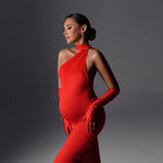 Load image into Gallery viewer, Maternity Evening Dress - Backless Maternity Dress Great For Photoshoots
