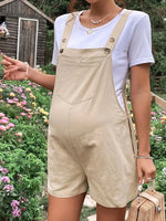 Load image into Gallery viewer, Maternity Solid Color Suspender Jumpsuit With Adjustable Waist

