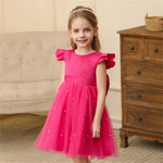 Load image into Gallery viewer, Flower Girl - Tulle Dress with Bow Great for weddings
