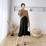 Load image into Gallery viewer, Maternity Knitted Dress, V-Neck Pullover Sweater &amp; Dress (2 Piece Set)
