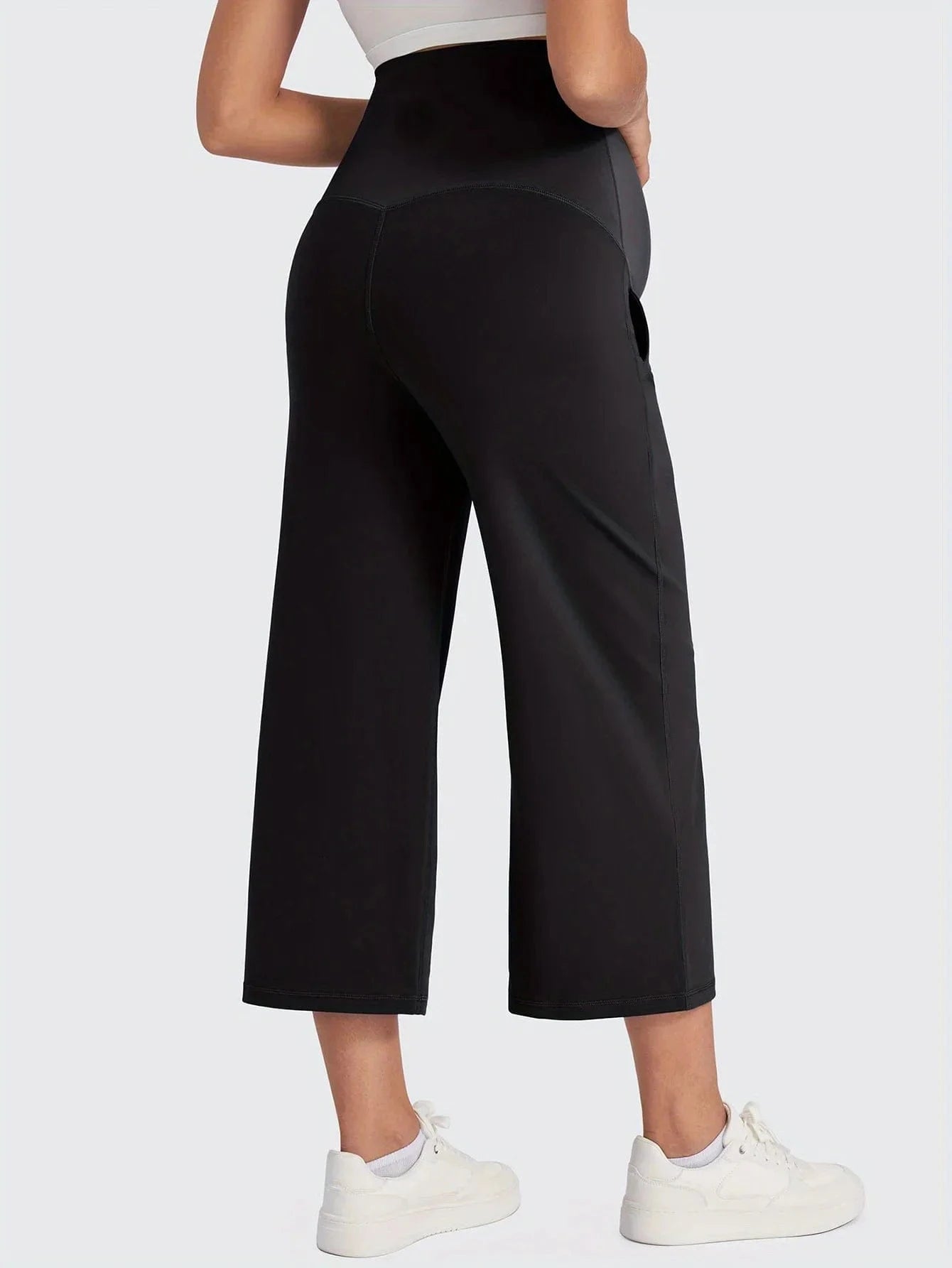 Maternity Pants, Yoga Straight Pants with Pockets