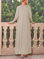 Load image into Gallery viewer, Ribbed Maternity 2 Pieces Sets with Long Sleeves Coat And Strapless Dress
