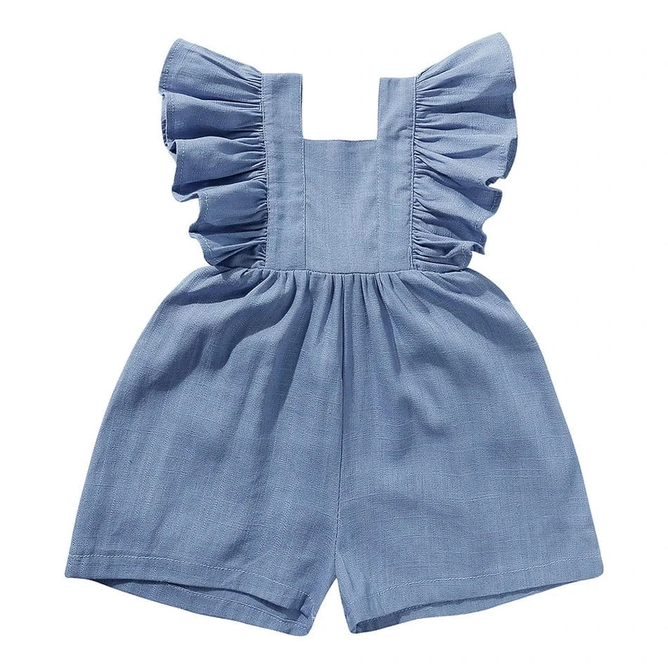 Baby Girl Rompers For Summer -  Jumpsuit with Adjustable Strap
