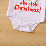 Load image into Gallery viewer, Christmas &quot;The Baby that Stole Christmas!&quot;  Pant Sets with Long Sleeve and Plush Suspender Pants
