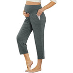 Load image into Gallery viewer, Wide Leg Maternity Yoga Capris with Pockets
