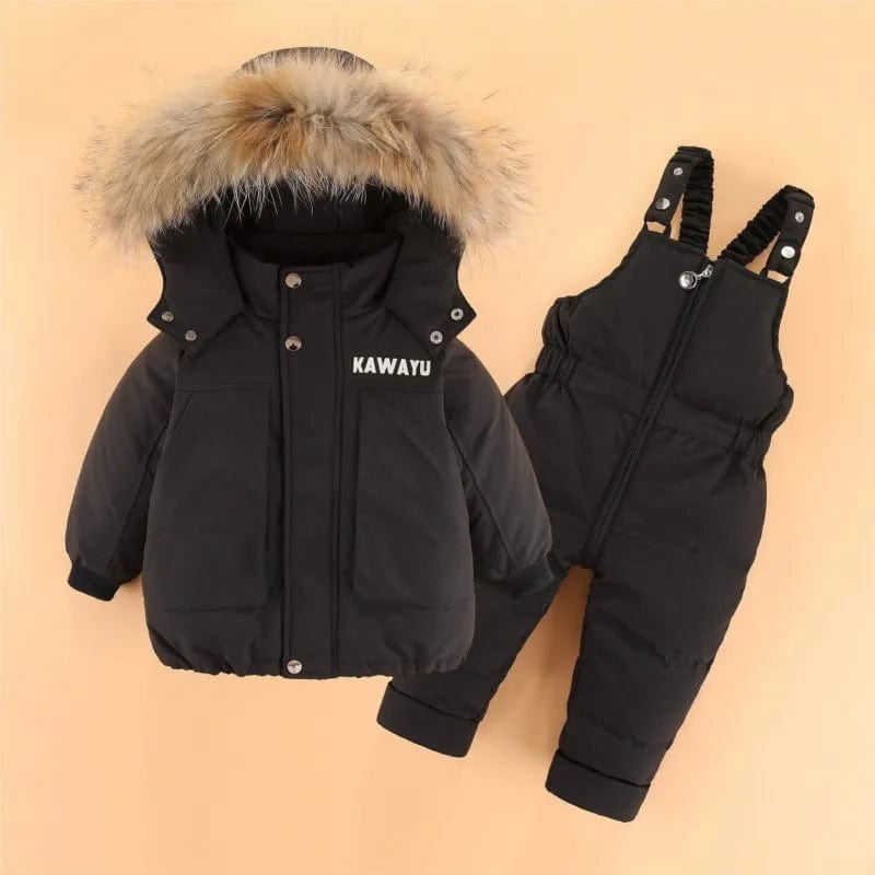 Winter Baby Snowsuit w/Hooded - Down Jacket with Snow Pants