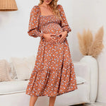 Load image into Gallery viewer, Spring Maternity Chiffon Dress with Long Sleeved
