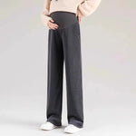 Load image into Gallery viewer, Fall Maternity Pants in Fleece Lined and Wide Leg

