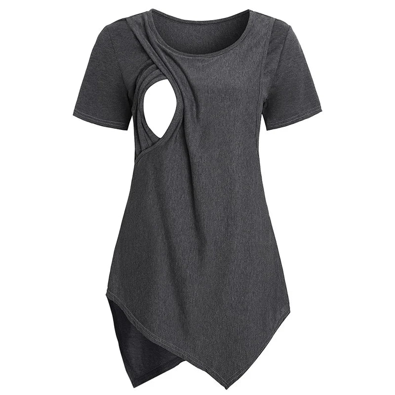Maternity  Nursing T-shirt With Short Sleeve
