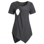 Load image into Gallery viewer, Maternity  Nursing T-shirt With Short Sleeve
