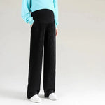 Load image into Gallery viewer, Fall Maternity Pants in Fleece Lined and Wide Leg
