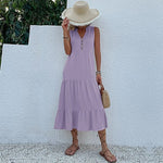 Load image into Gallery viewer, Casual Summer Midi Dress - Sleeveless
