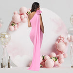 Load image into Gallery viewer, Maternity One Shoulder 3D Floral Summer Dress - Perfect for Baby Shower or a Photoshoot
