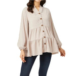 Load image into Gallery viewer, Maternity V-neck Long-sleeved Top Made of Cotton
