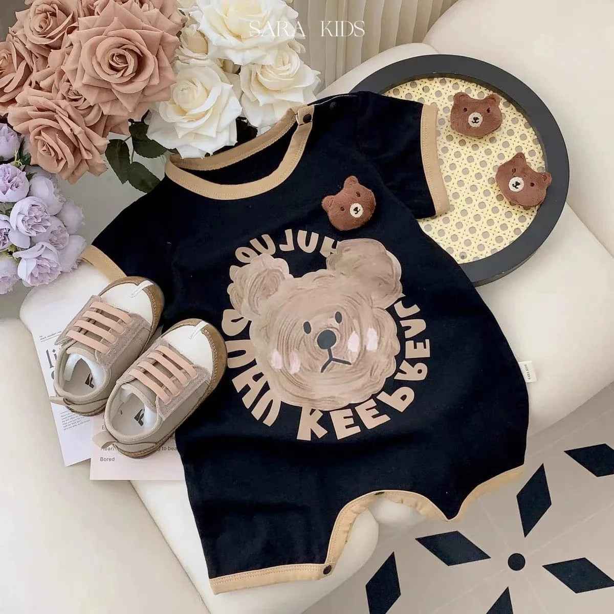 Baby Boy Print Romper For Summer