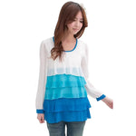 Load image into Gallery viewer, Maternity  Chiffon Long Sleeve Nursing Top

