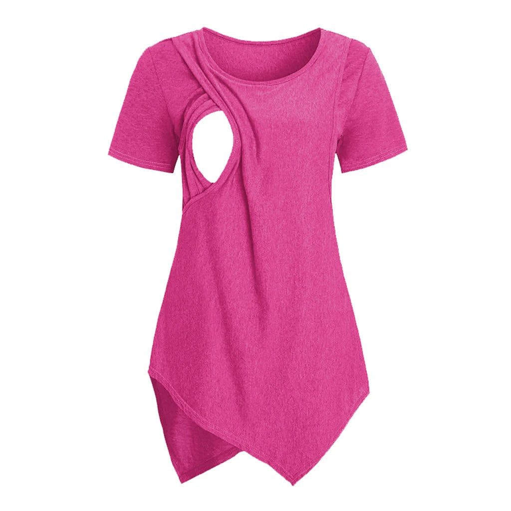 Maternity  Nursing T-shirt With Short Sleeve