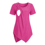 Load image into Gallery viewer, Maternity  Nursing T-shirt With Short Sleeve
