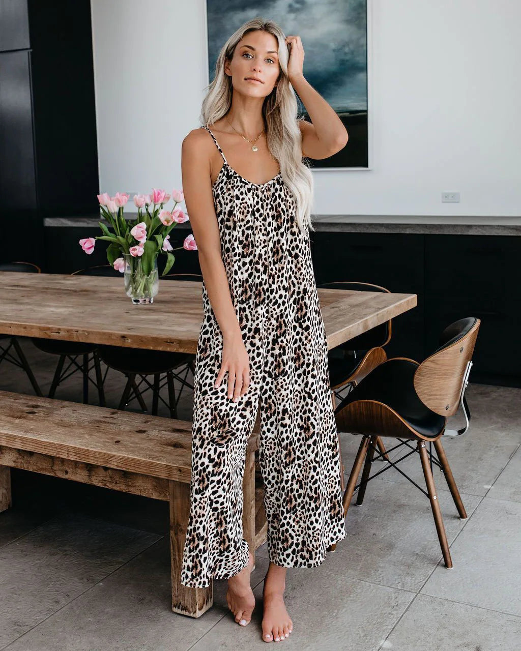 Maternity Summer Jumpsuit, sexy wide leg pants