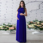 Load image into Gallery viewer, Sleeveless Maternity Party Dress with Round Neck and Belted Waist
