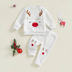 Load image into Gallery viewer, Christmas Baby Boy or Girl Reindeer w/Long Sleeve includes the Top &amp; Pants
