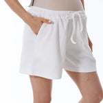 Load image into Gallery viewer, Maternity Jogger Shorts - Soft Cotton Waffle Fabric with a Loose
