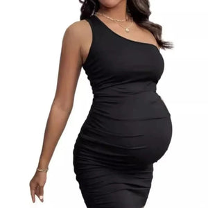Sexy Off-the-shoulder Maternity Black Dress