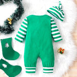 Load image into Gallery viewer, 0-18 Months - Baby Boys or Girls 1st Christmas Romper With Hat
