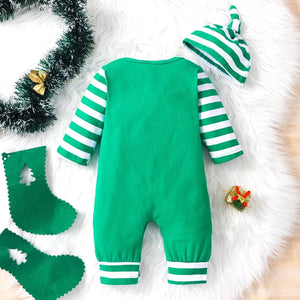 0-18 Months - Baby Boys or Girls 1st Christmas Romper With Hat