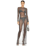 Load image into Gallery viewer, Beaded and Sheer Maternity Dress for Formal Wear or Photoshoot
