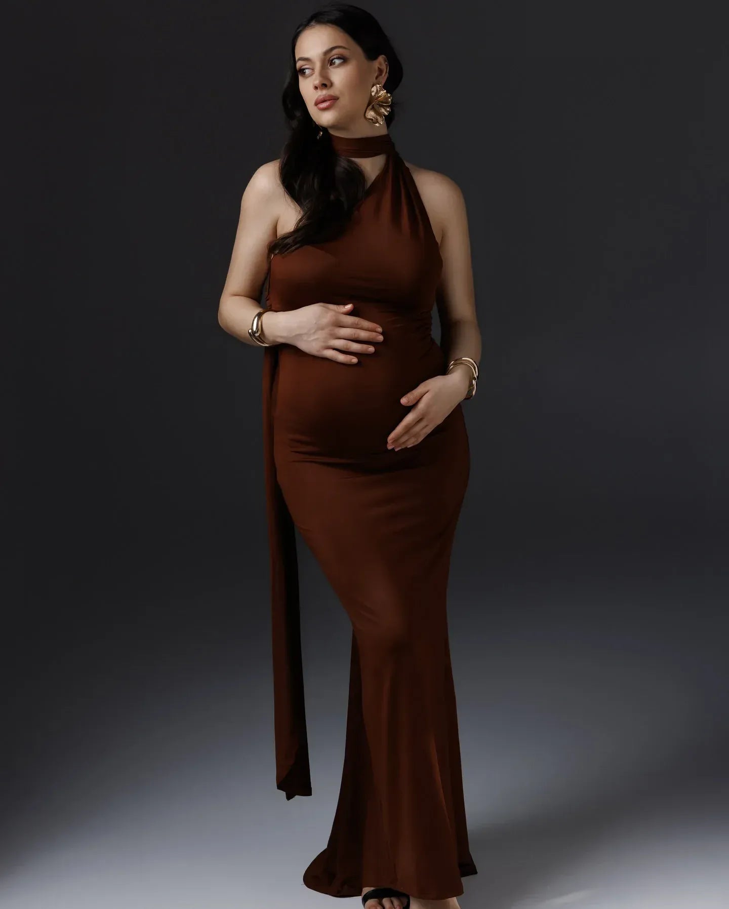 Maternity Long Dresses - Backless Maxi  Party Dress