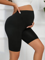 Load image into Gallery viewer, Maternity Yoga Shorts - Over The Belly Maternity Biker Shorts - Perfect for Your Workout
