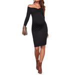 Load image into Gallery viewer, Maternity Off the Shoulder Beautiful Long Sleeve Dress Perfect for any Christmas party
